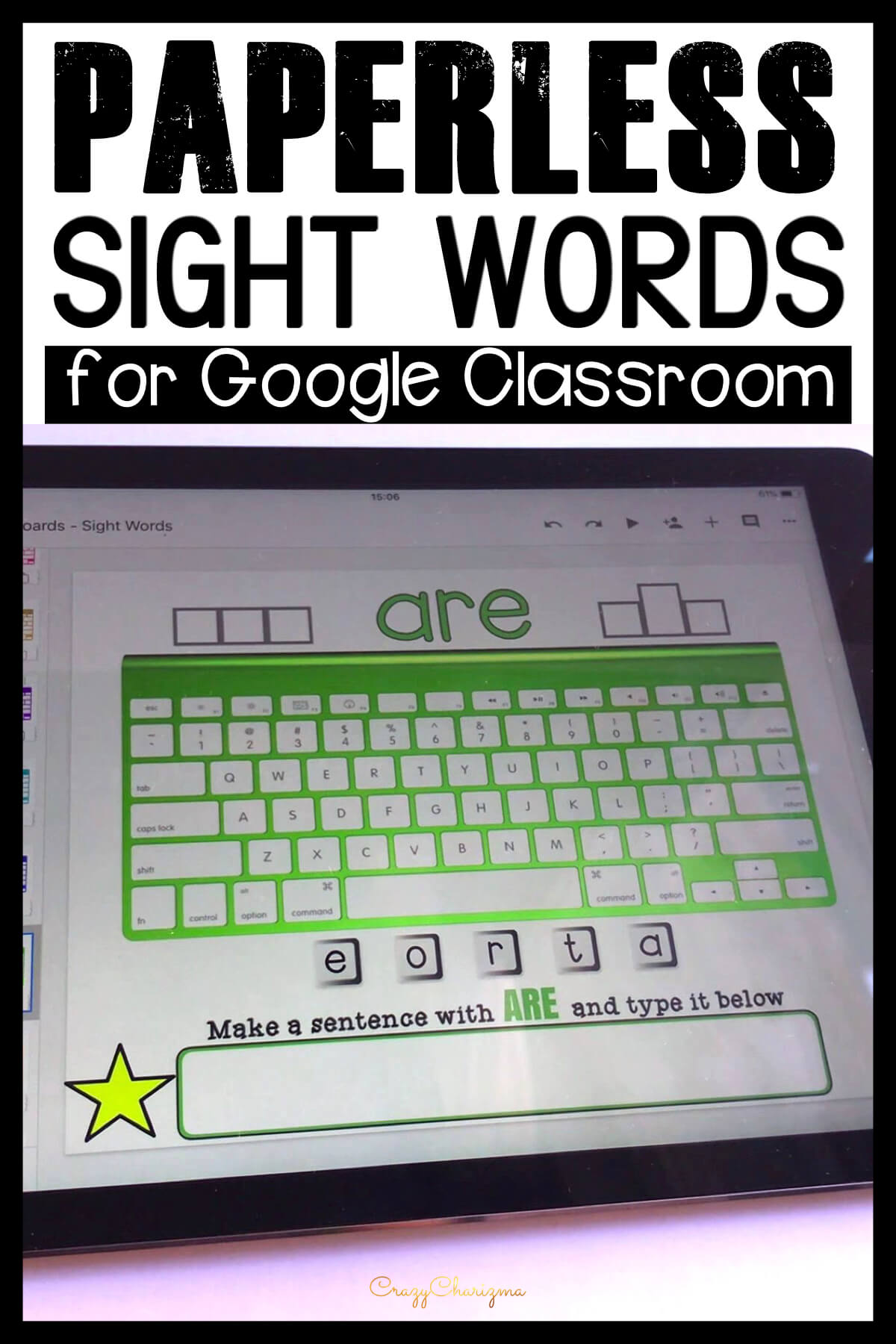 Save your time and prep. Get tons of slides to practice sight words, phonics, CVC and CVCe words. Use ALL YEAR AROUND.