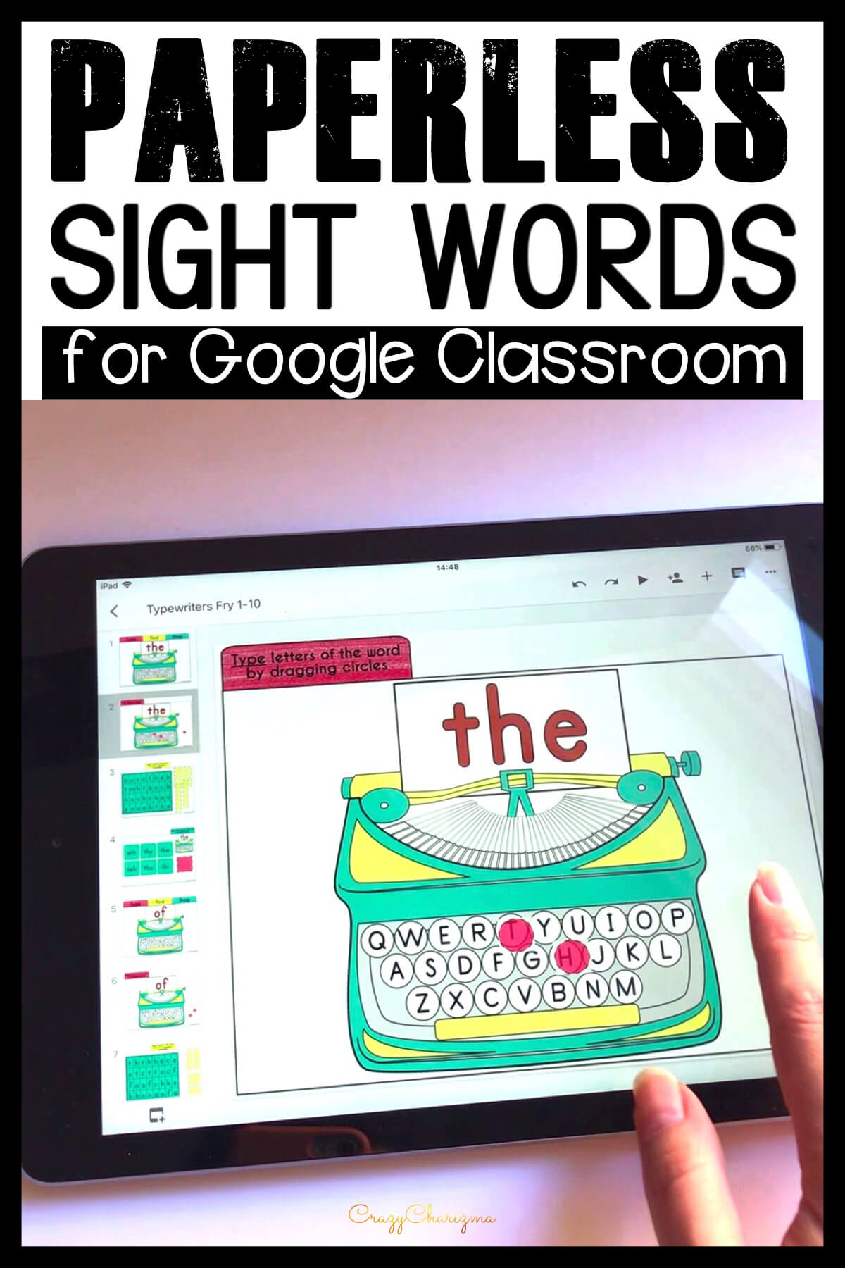 Save your time and prep. Get tons of slides to practice sight words, phonics, CVC and CVCe words. Use ALL YEAR AROUND.