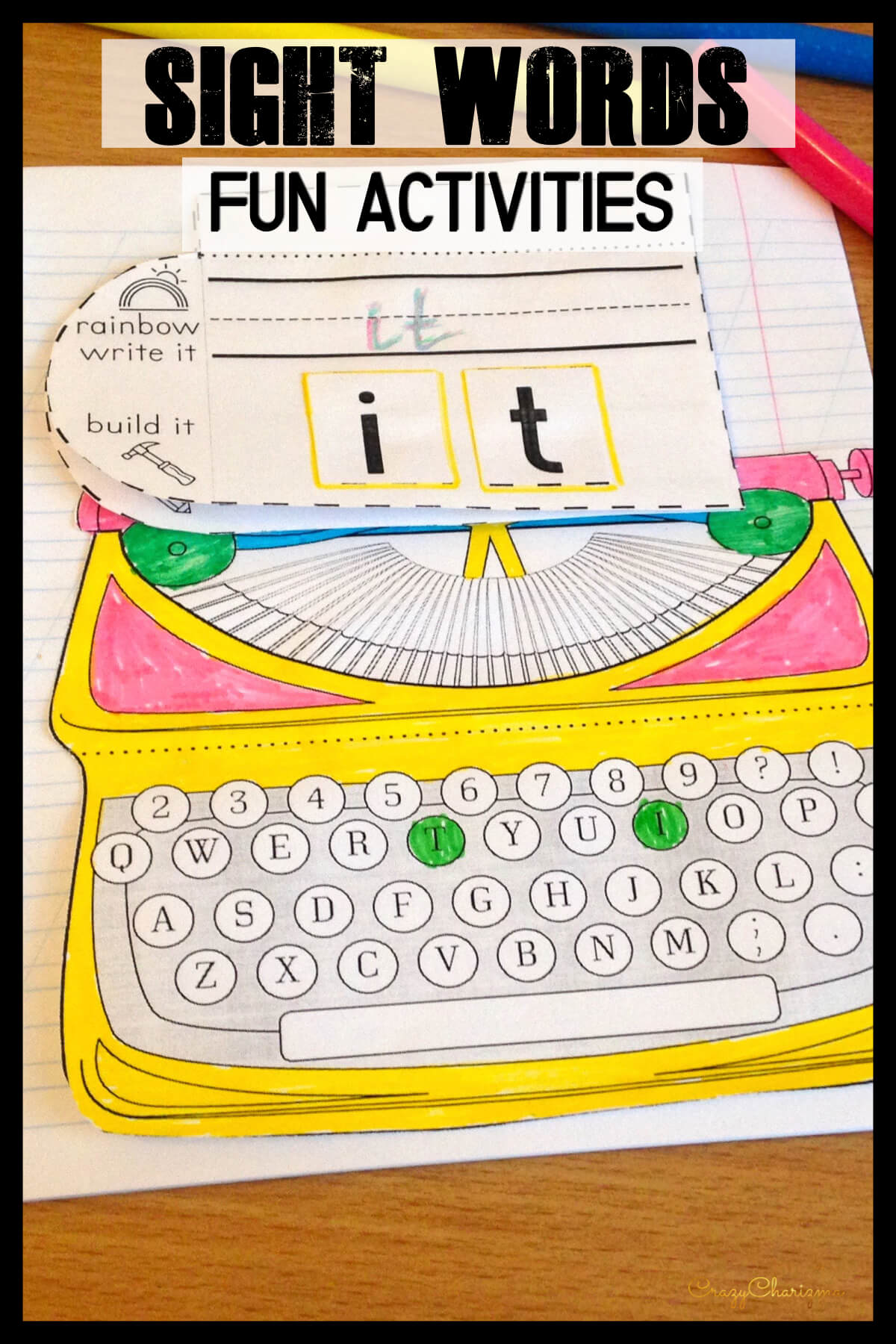 Use these typewriters with your kids as engaging reading strategies and introduce, practice and review Fry's 101-200 words. The buyer said - This was an excellent way to gain an uninterested student's attention.