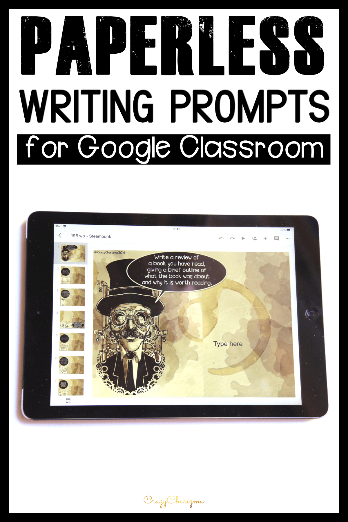 Looking for digital resources for quick student writing activities? Use these prompts easily in Google Classroom, and let the students start writing right away! Monitor their progress, answer questions and offer feedback as they write!