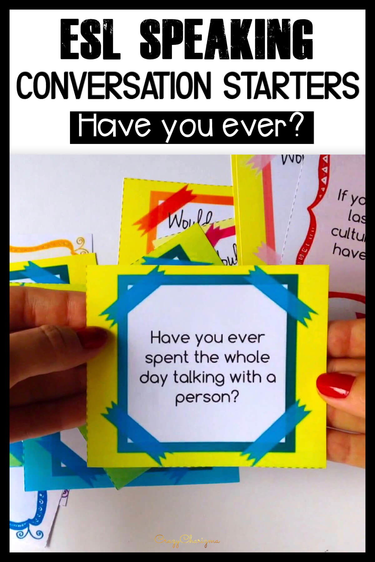 Inspire and make your students speak. Build their conversational confidence with these Have you ever? conversation cards. Practice both grammar and speaking or use the questions as writing prompts!