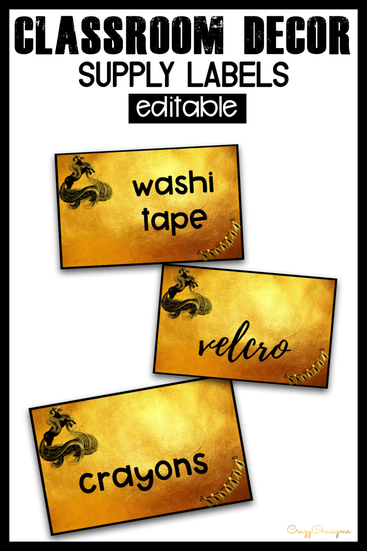 Looking for bright and clear EDITABLE supply labels? Spice your classroom with this visually appealing classroom decor!
