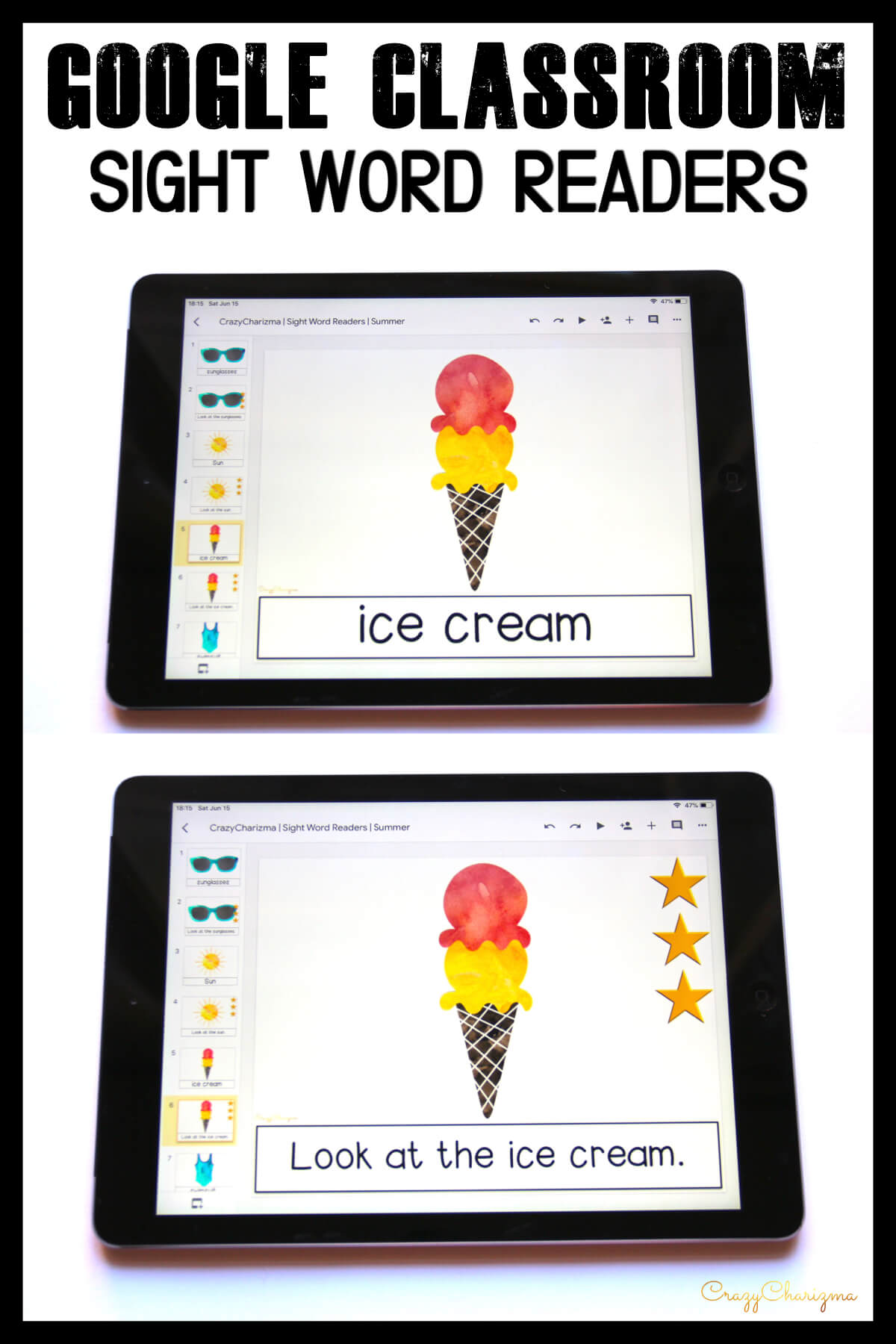 Looking for engaging sight word readers for kindergarten? Engage kids with sight words and summer words. Use as paperless practice for Google Classroom or print and read!