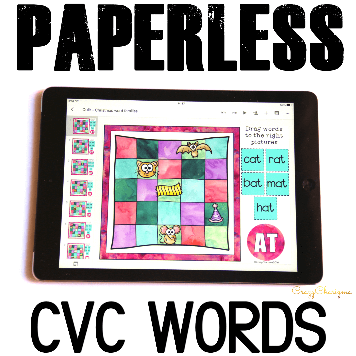 Google Classroom Activities for Kindergarten | CVC Words Games: Want to practice CVC words on Chromebooks or iPads? Google Classroom activities are what you've been looking for! Engage kids with word work. Encourage to practice vocabulary in a fun way!