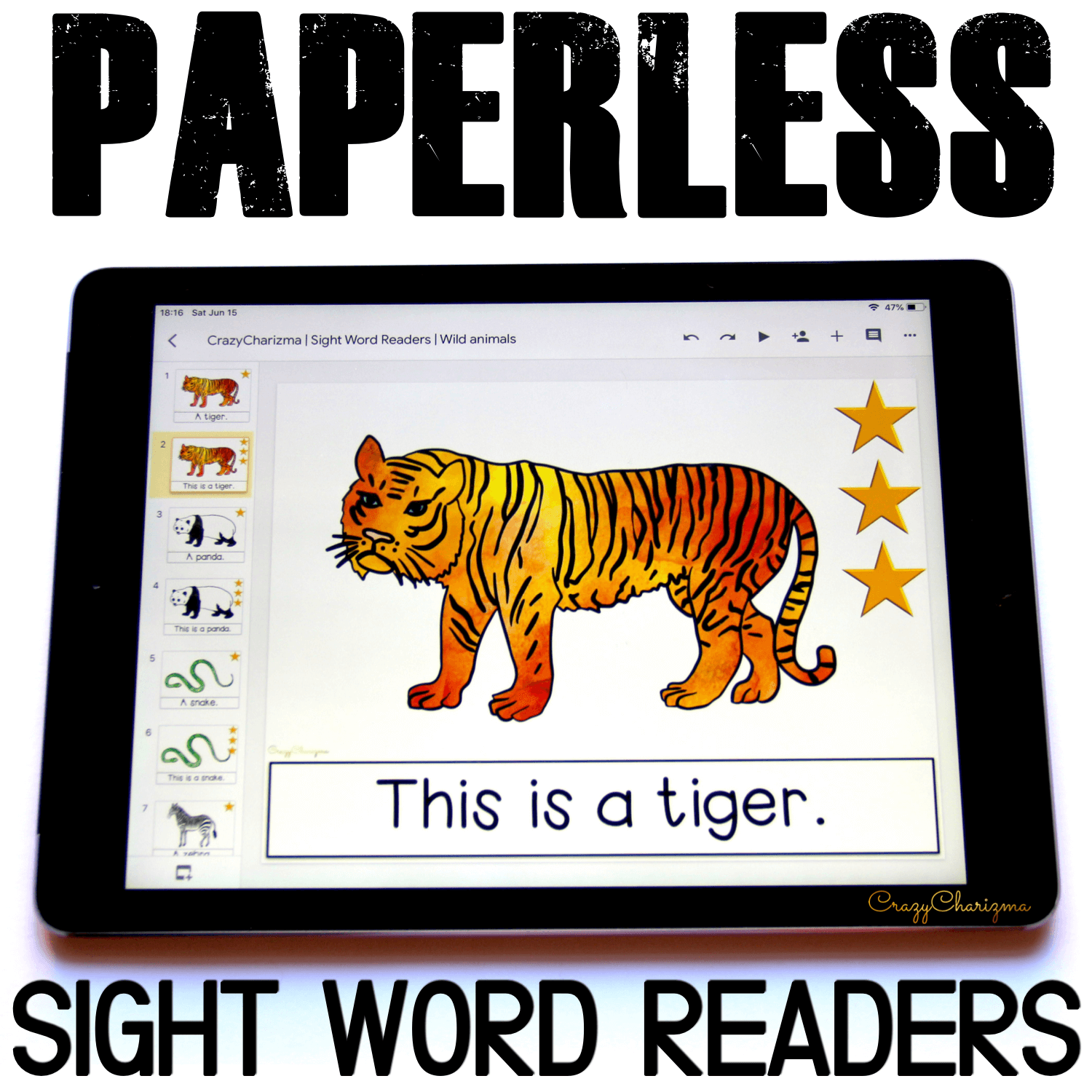 Need engaging sight word readers for kindergarten? Engage kids with sight words books and wild animals. Use as paperless practice for Google Classroom or print and read!