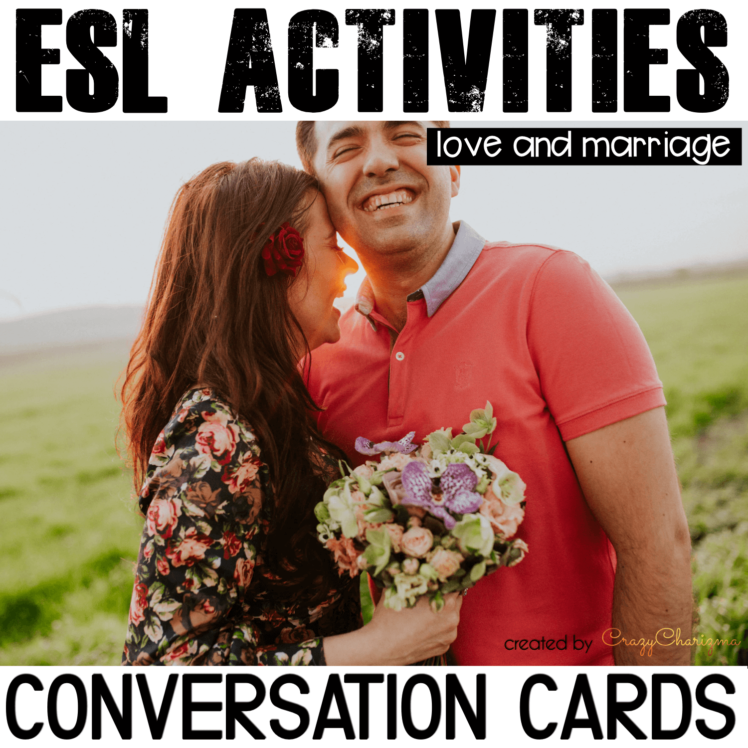 Looking for conversation questions to engage adults and teenagers to speak more? Look no further, take a look at these Love and Marriage conversation starters. They are perfect for Pre-Intermediate to Advanced level ESL students! Can be also used with ELA / ELL students.