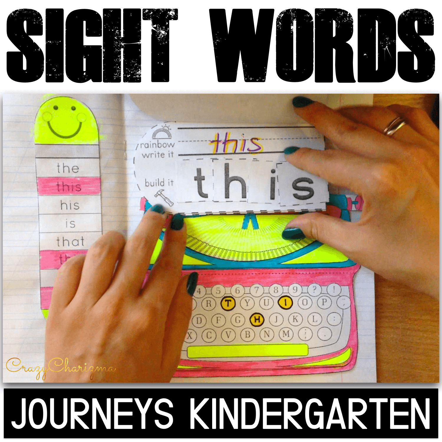 Teaching sight words is difficult? Nope! The Journeys kindergarten sight words set is something you've been looking for. Engaging. Fun. Versatile. #CrazyCharizma #HandsOnActivitiesForKids #SightWords #PhonicsActivities