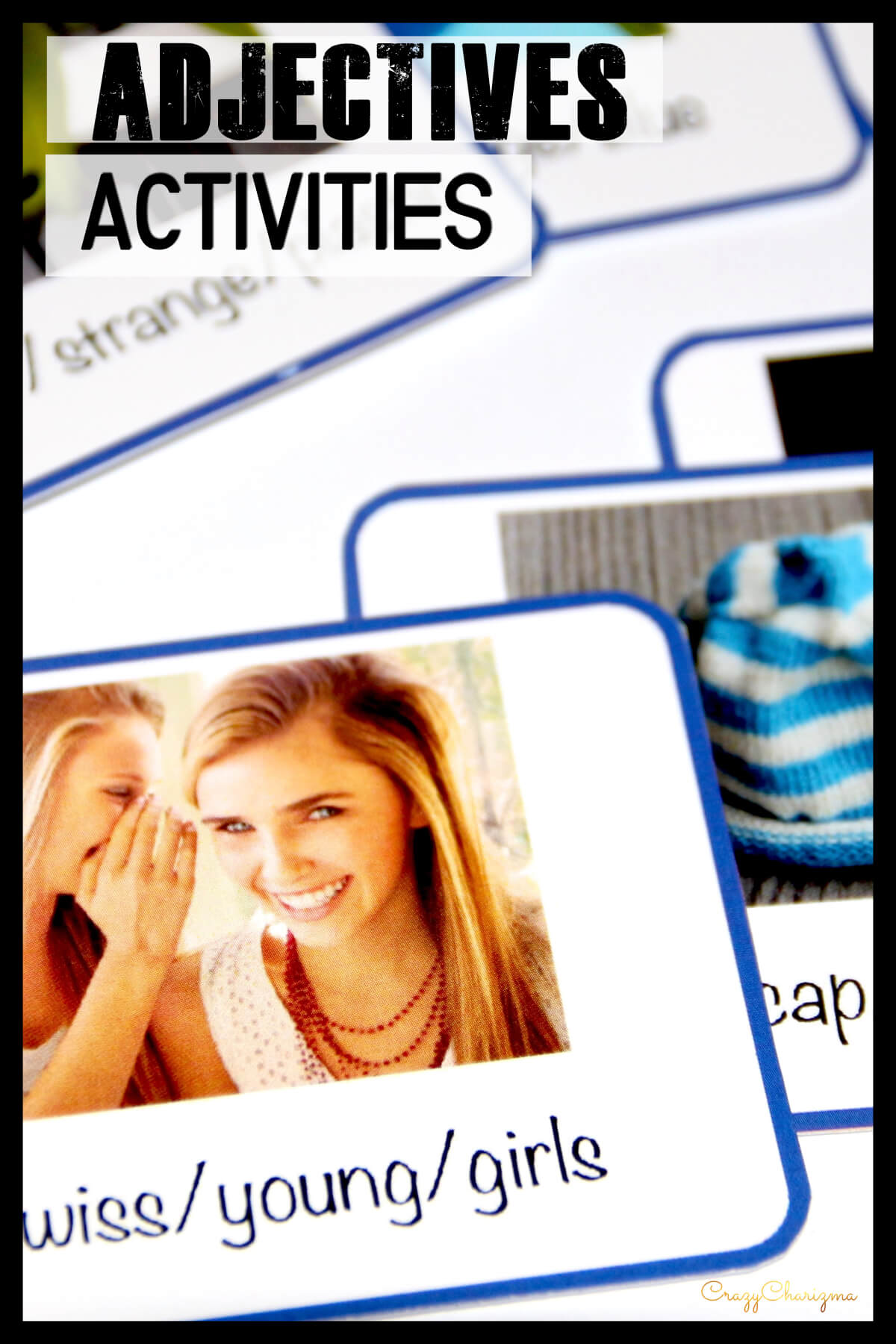 If you need to practice Ordering Adjectives over and over (because I know how challenging the topic is for students), grab this packet which contains 170+ cards!