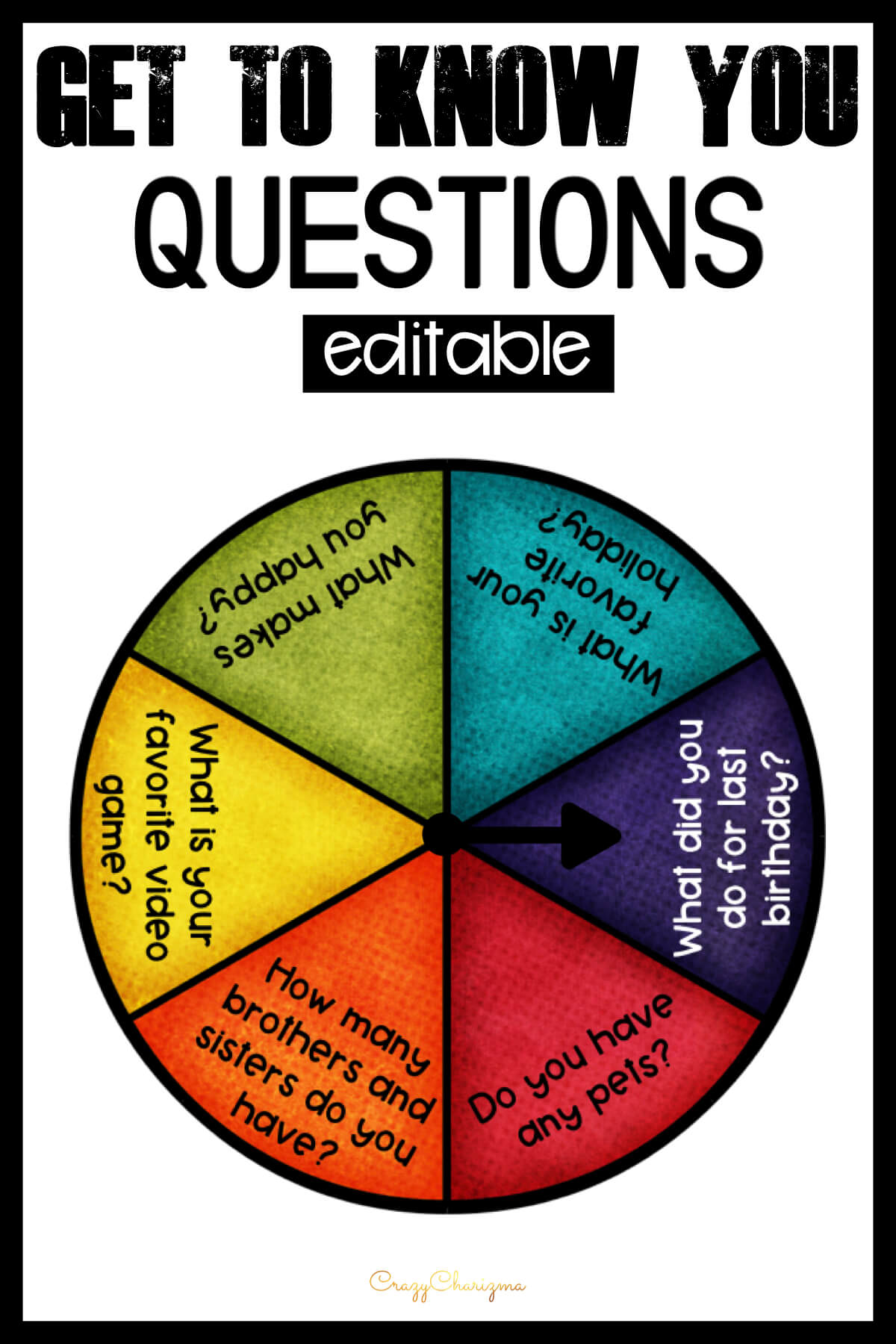 Looking for cool back to school activities for 3rd, 4th and 5th grade? Grab these spinners: conversation questions which are perfect to use during the first week of school.