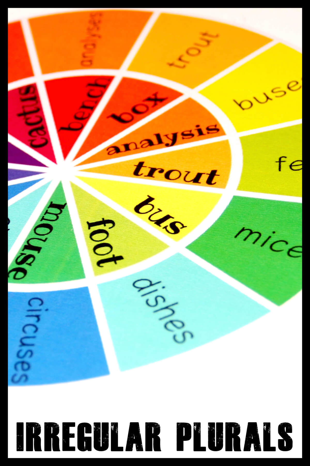These Wheels activities will help you teach and practice 108 irregular plural nouns in an engaging way. Great for Test Prep, ELA centers, Early Finishers, Assessment, Extra Practice, Review & More.
