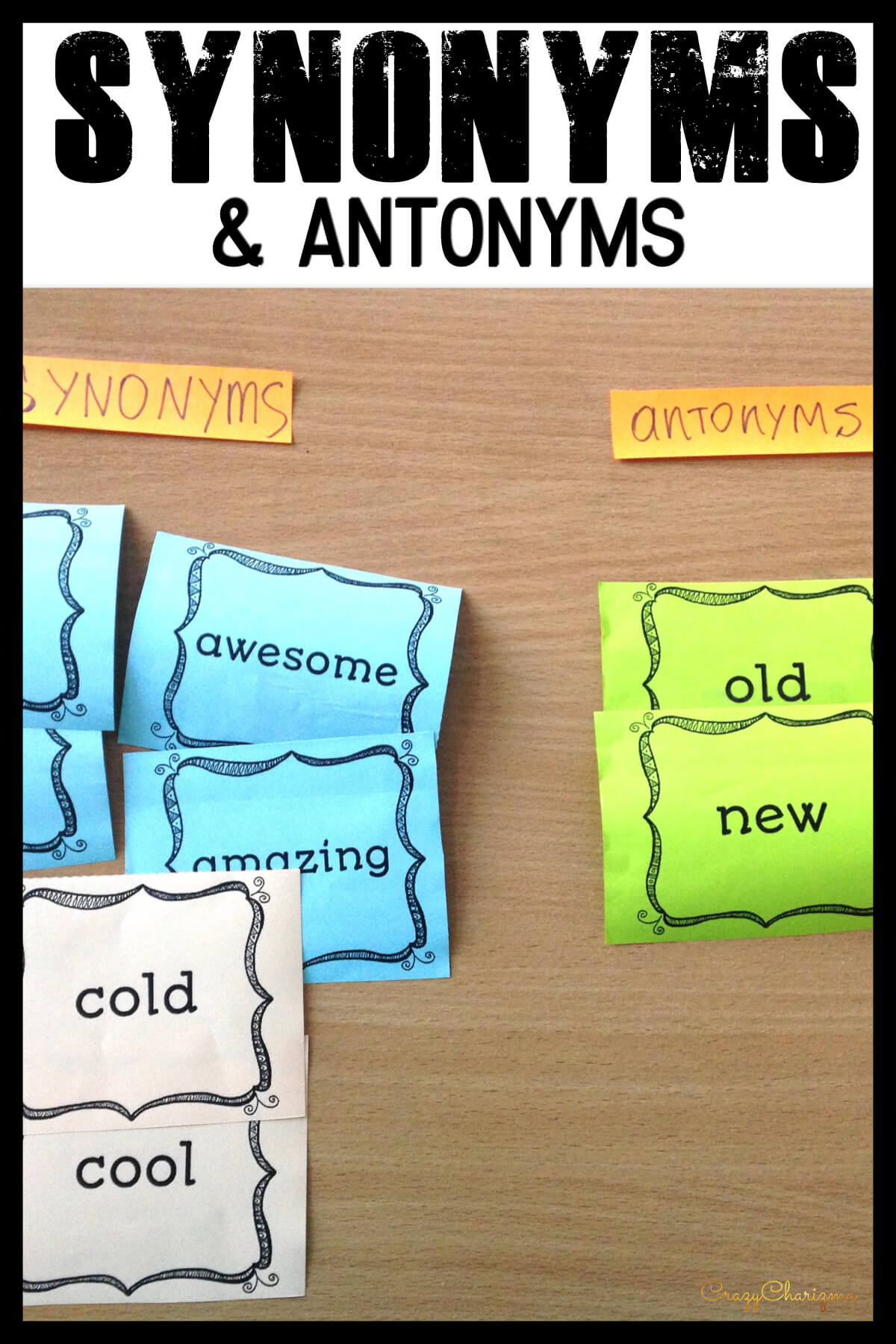 Do you need a variety when teaching synonyms and antonyms (opposites)? Here's a creative way you've been looking for! Use 11 activities for early finishers, center work or whole class. This resource can be easily used as test prep.