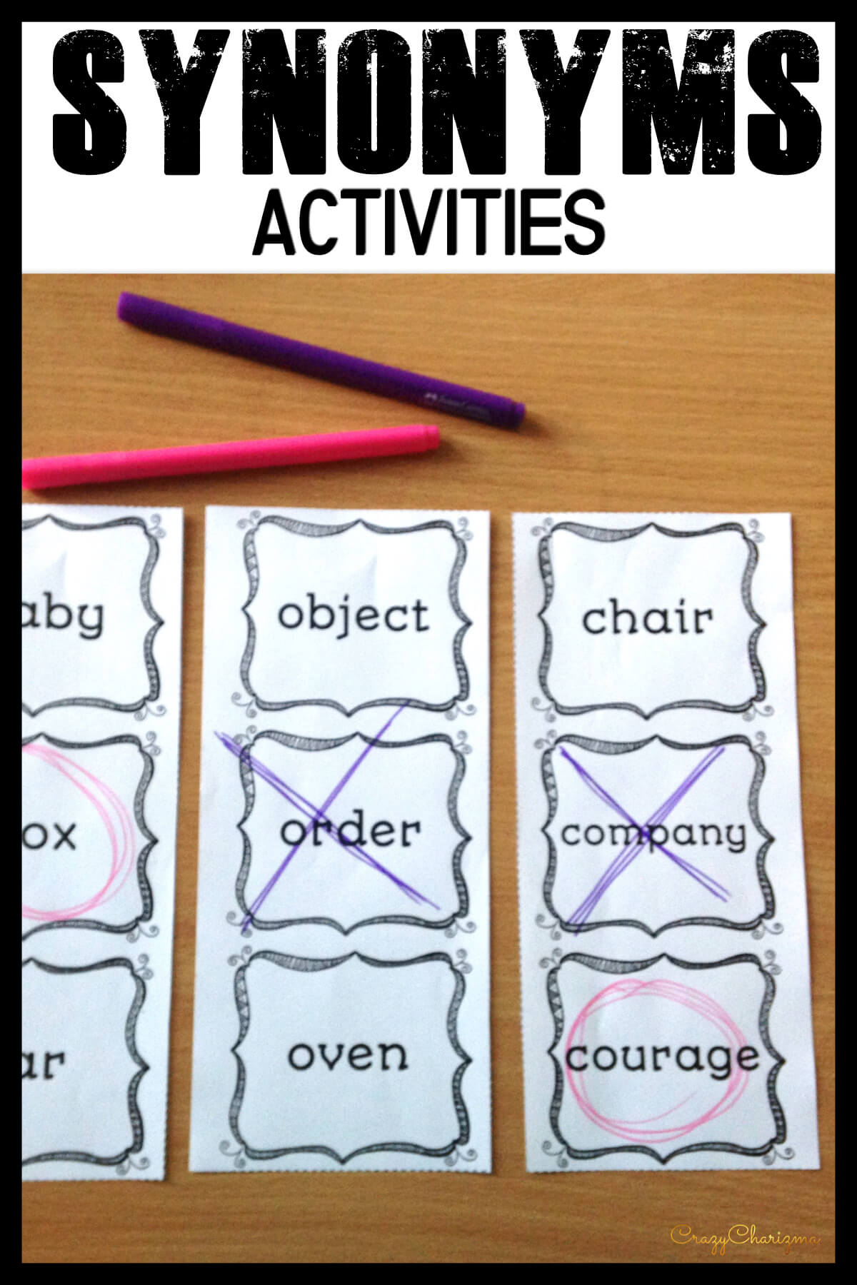 Synonym cards  Teaching Resources