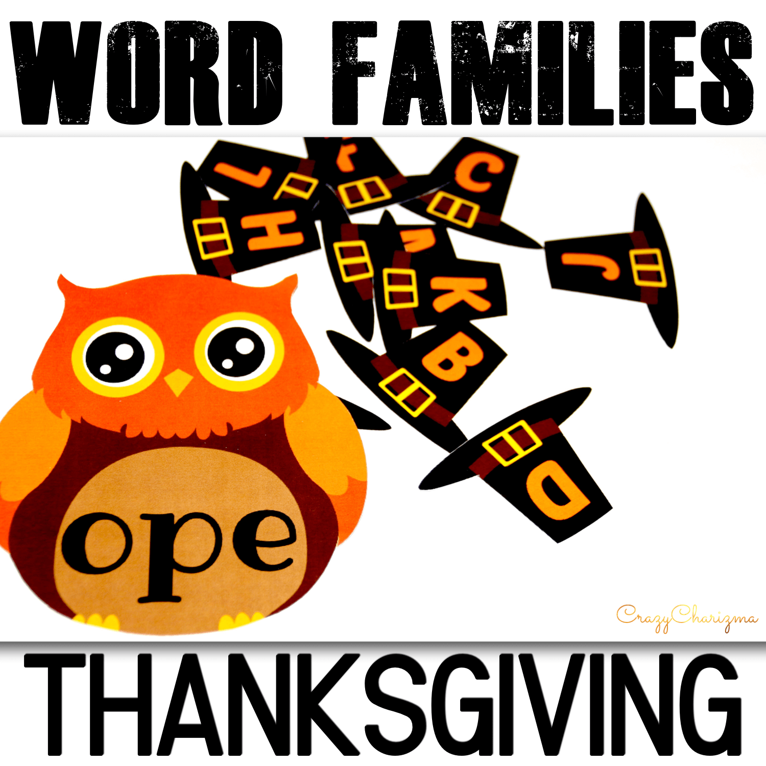 Practice phonics with these Thanksgiving activities - dress up the owls! These printables are perfect for kids in preschool, kindergarten, first and second grade.