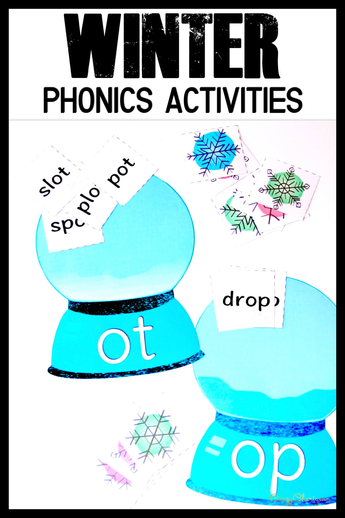 Use these engaging hands on activities to read and review short / long A, E, I, O,U words with kids in preschool, kindergarten and grade 1. Practice CVC, CVCe, CCVC, CVCC, CVVC words using the snow globes! The resource is perfect for Christmas lessons. Use it during all winter months (December, January and February)! Bundle contains 504 words to work with!