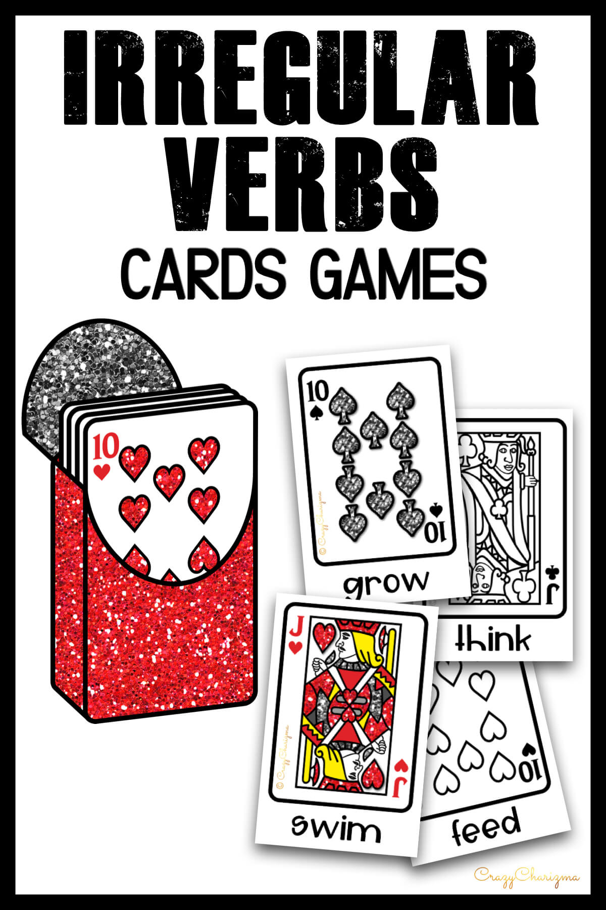 There can't be too many games to practice irregular verbs, right? Use the cards and play with irregular verbs in 10 engaging ways! Print in full color or B&W and start using in your classroom.