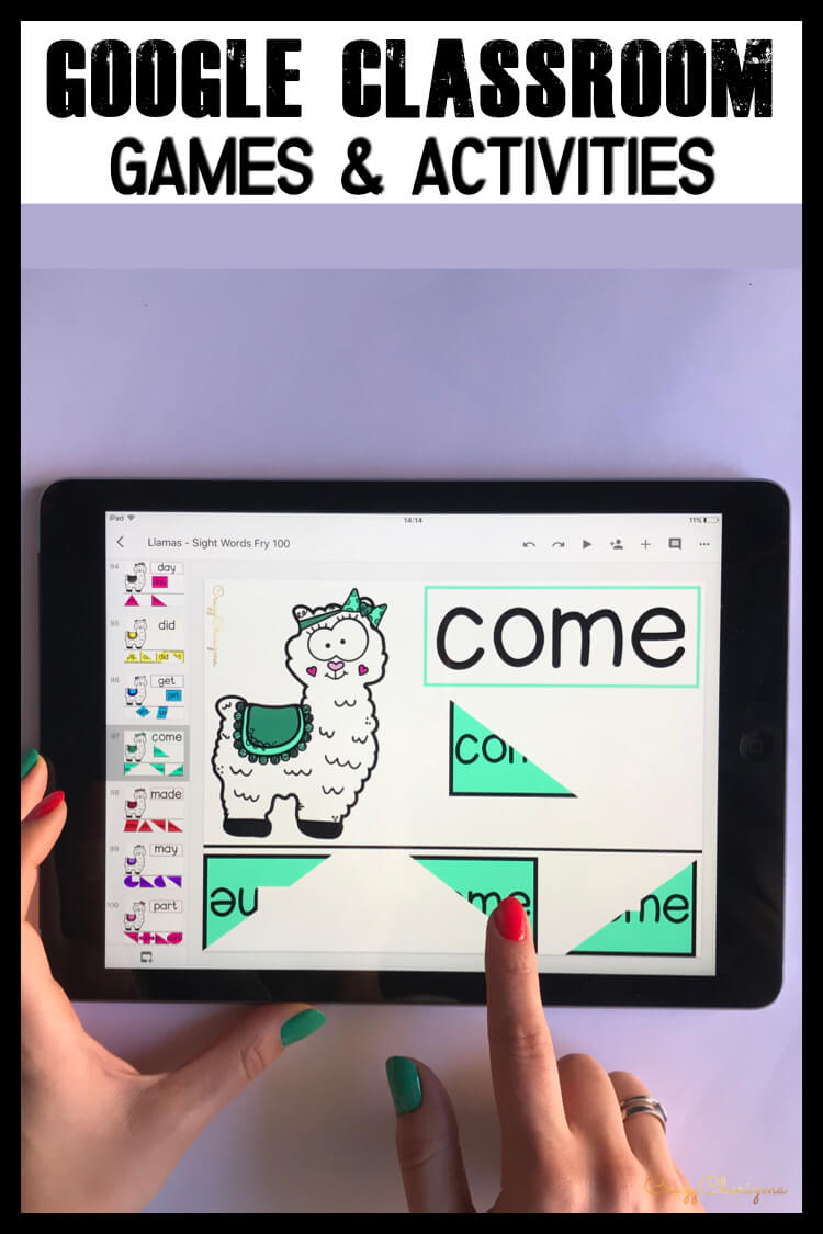 Google Classroom Activities for Kindergarten | Sight Word Games: Do your kids love llamas? Let these cuties teach and practice sight words with paperless activities. Make it fun and review high frequency words with Google Classroom!