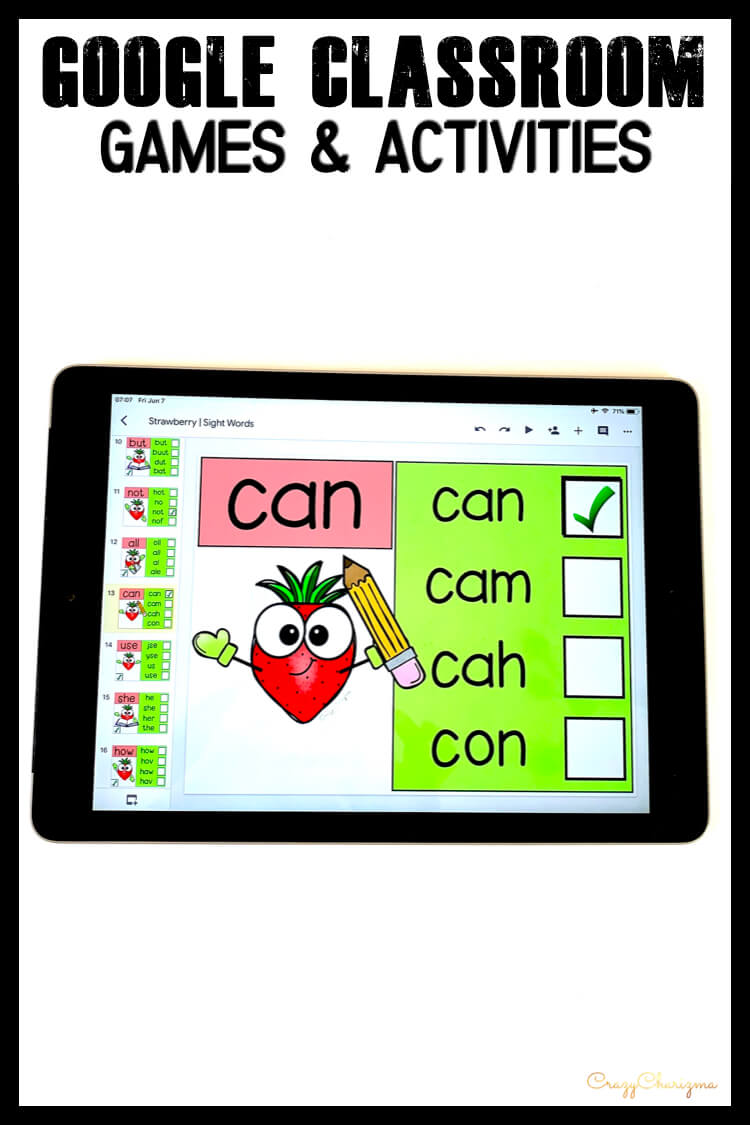Google Classroom Activities for Kindergarten: Must have activities and resources! Discover a great variety of sight words activities, phonics games and CVC words centers (FREEBIE included).