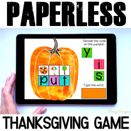 Need engaging Thanksgiving activities for kids? Grab this paperless game for Google Classroom kindergarten. Kids will have fun with reading sight words and typing the words.