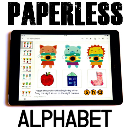 Try PAPERLESS resources and start using Google Classroom in kindergarten today. Get tons of Google Slides to practice sight words, phonics, CVC and CVCe words. Use ALL YEAR AROUND.