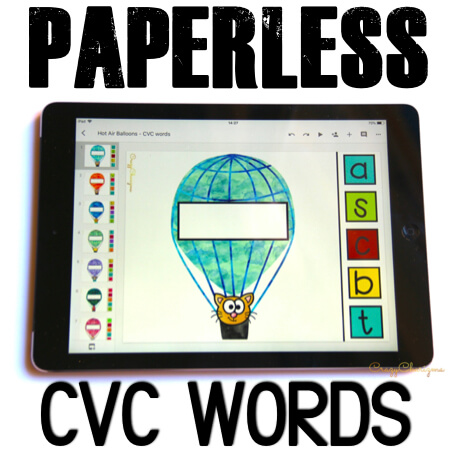 Google Classroom Activities for Kindergarten | CVC Words | Balloons