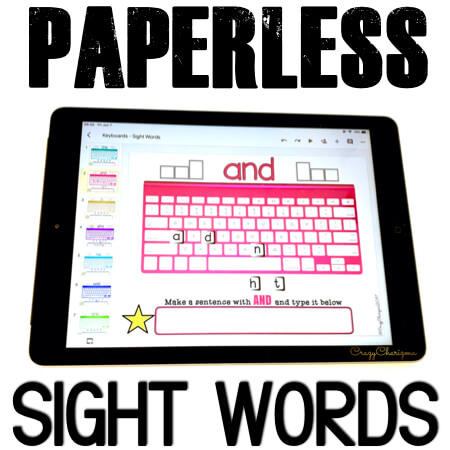 Try PAPERLESS resources and start using Google Classroom in kindergarten today. Get tons of Google Slides to practice sight words, phonics, CVC and CVCe words. Use ALL YEAR AROUND.