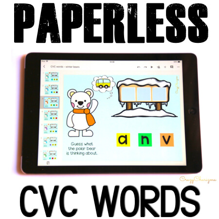 Google Classroom Activities for Kindergarten | CVC Words | Polar Bears