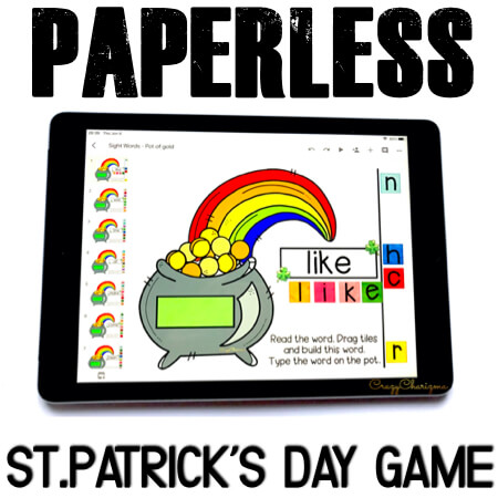 Google Classroom Activities for Kindergarten | Sight words: Need a fun way to practice sight words on St.Patrick's Day? Get kids engaged with the games for Google Classroom! Embrace the tech and have fun!
