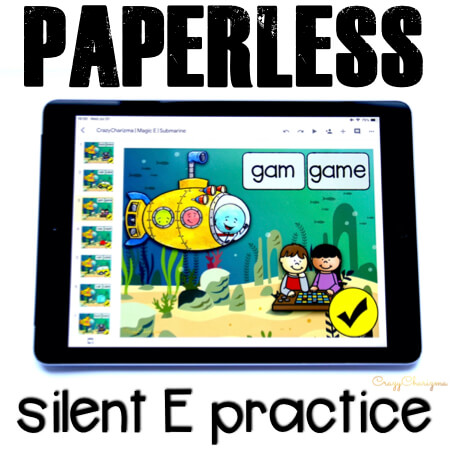 Try PAPERLESS resources and start using Google Classroom in kindergarten today. Get tons of Google Slides to practice sight words, phonics, CVC and CVCe words. Use ALL YEAR AROUND.