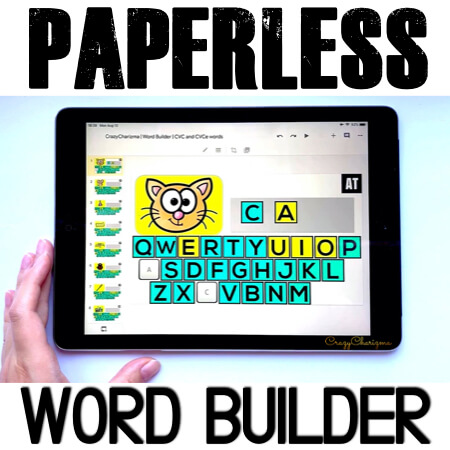 Try PAPERLESS resources and start using Google Classroom in kindergarten today. Get tons of Google Slides to practice sight words, phonics, CVC and CVCe words. Use ALL YEAR AROUND.