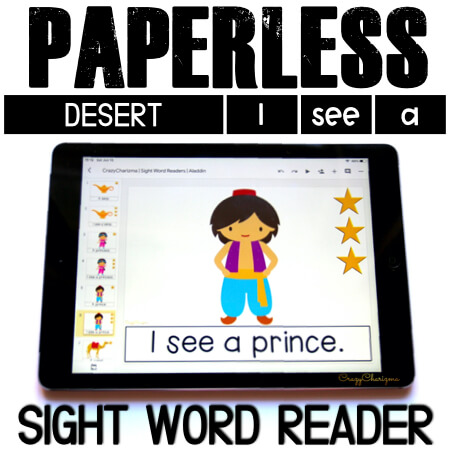 Looking for engaging sight word readers for kindergarten? Engage kids with sight words and desert adventures. Use as paperless practice for Google Classroom or print and read!