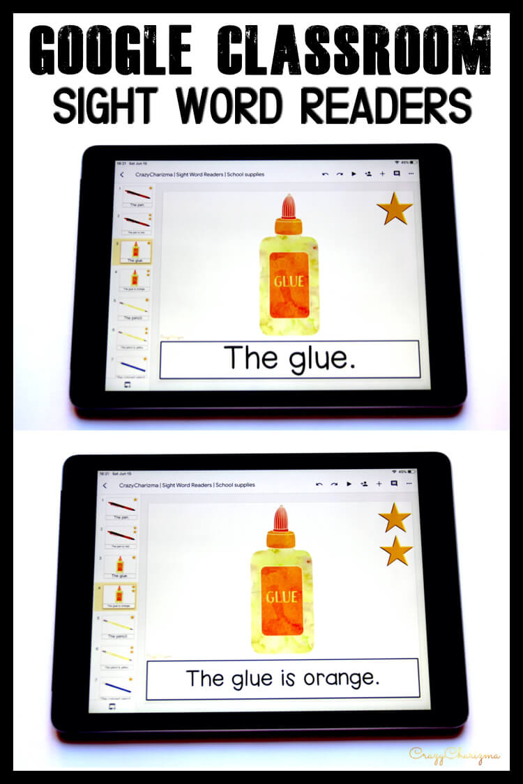 Looking for engaging sight word readers for kindergarten? Engage kids with sight words and back to school vocabulary. Use as paperless practice for Google Classroom or print and read!