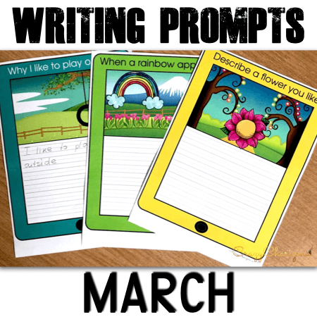 March writing prompts for Kindergarten