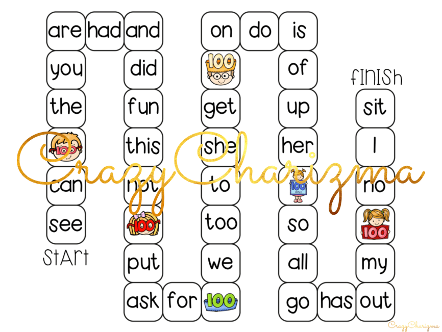 Need fun 100 day of school ideas for kindergarten and first grade? Grab this set with cool learning activities, sight words boardgames, word work and writing prompts.