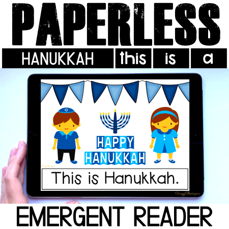 Looking for an engaging emergent reader for kindergarten? Want to introduce Hanukkah to kids? Read with this sight word reader! Use these Hanukkah activities for Google Classroom or print and read! Great as a guided reader or for individual practice.