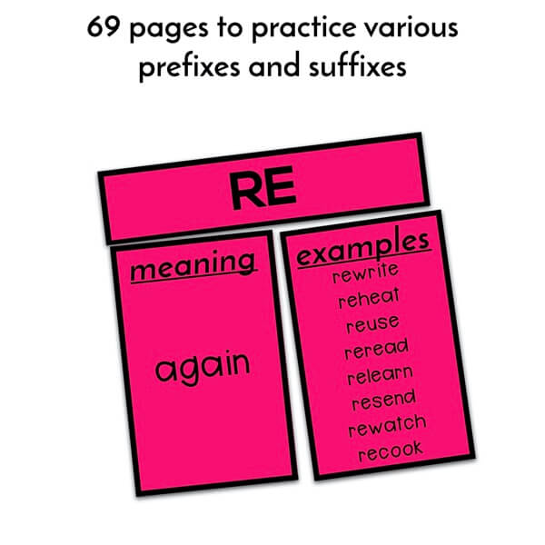 Prefixes and suffixes can be tricky and challenging for students. But they shouldn't be! Use these fun puzzles for at least 4 weeks (or every time your kids ask for them!). Students will play with prefixes/suffixes, their meanings, and word examples.