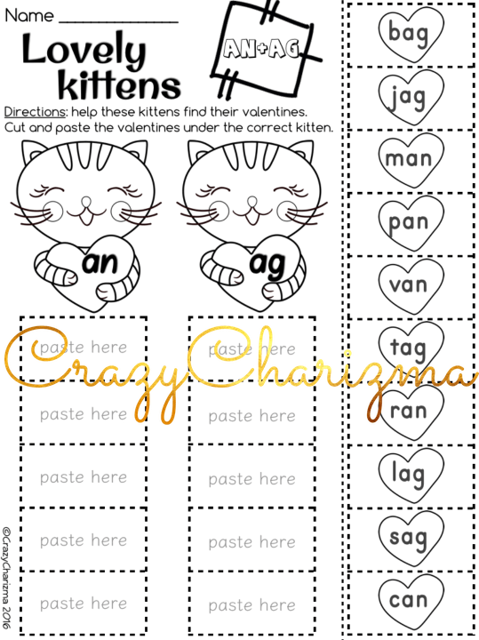 Need a quick and easy way to use phonics practice for Valentine's Day? Grab these NO PREP worksheets, just print and go! Use these activities to practice reading and spelling of simple CVC and CVCe words (short a,e,i,o,u and long a,i,o,u)!