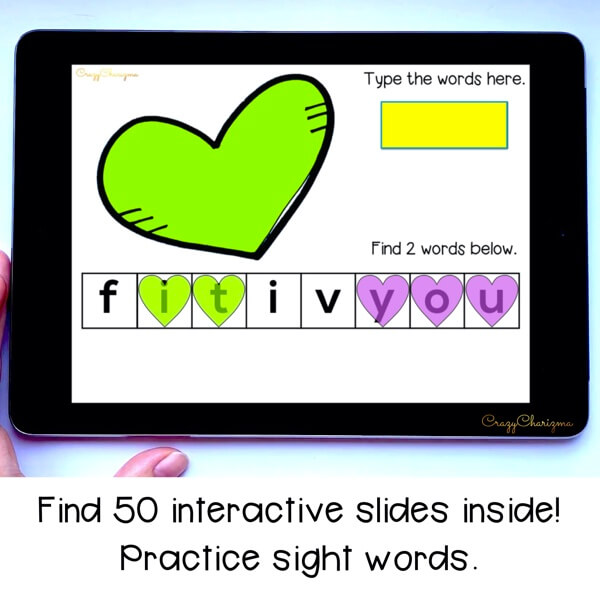 Need engaging Valentine's Day activities for kindergarten? Have fun practicing sight words and let kids engage with reading high-frequency words. This paperless set is perfect for Google Classroom and Google Slides.