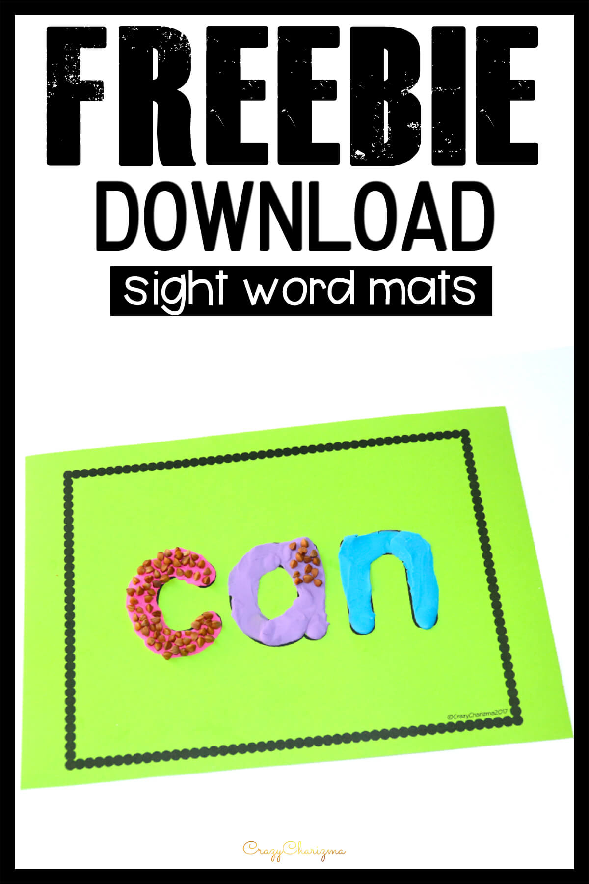 Want to practice sight words? You'll need free playdough mats. Download the printable pdf and get it right away!