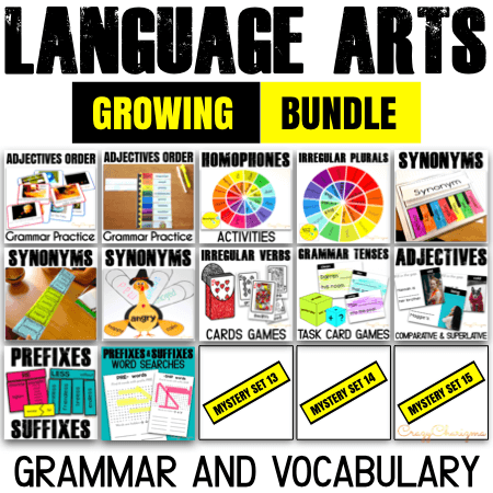 Do you need a comprehensive way to practice numerous Grammar and Vocabulary topics in 3rd, 4th and 5th grade? Grab this time saving growing bundle of language arts centers and games for your students.