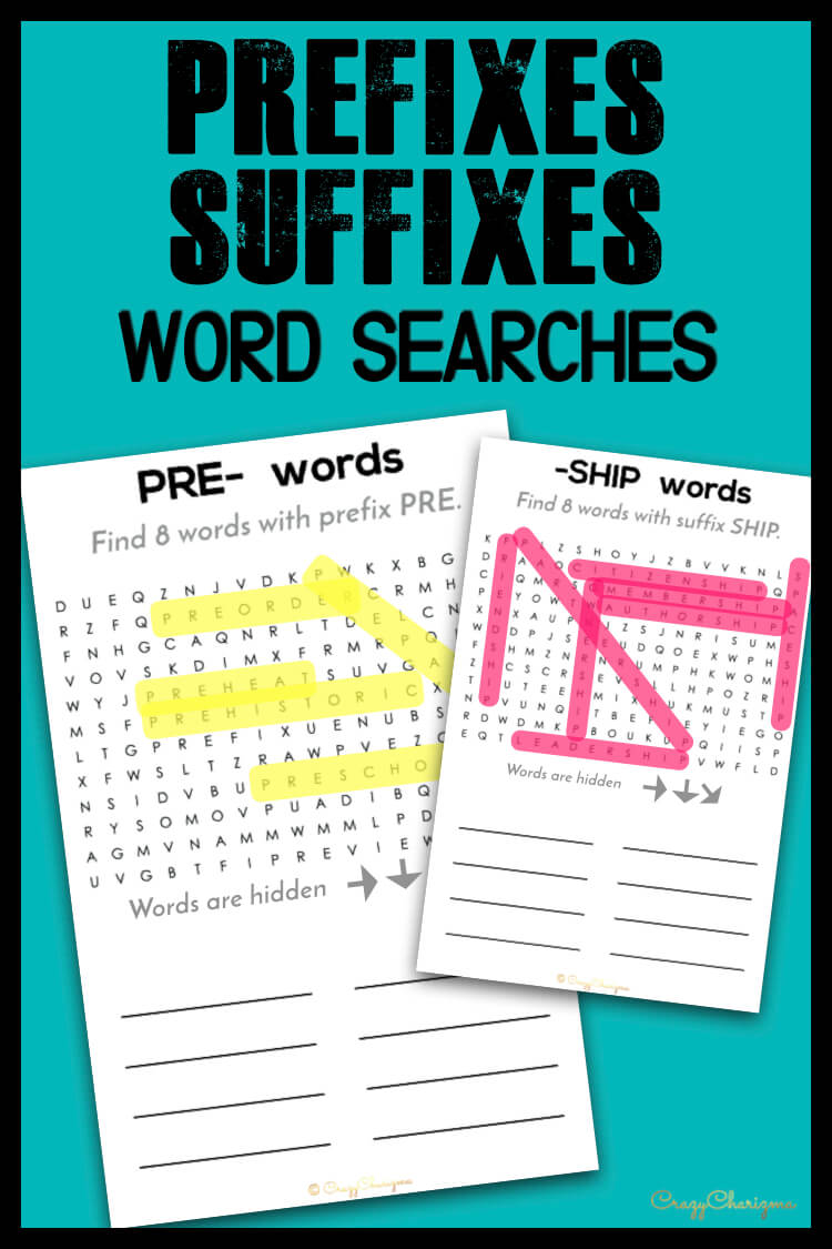 Prefixes and suffixes word searches are a perfect way to keep your students engaged. Print and use them with early finishers. Or when you need to work with small groups and have some students who can or need to practice more. Quick and sweet!