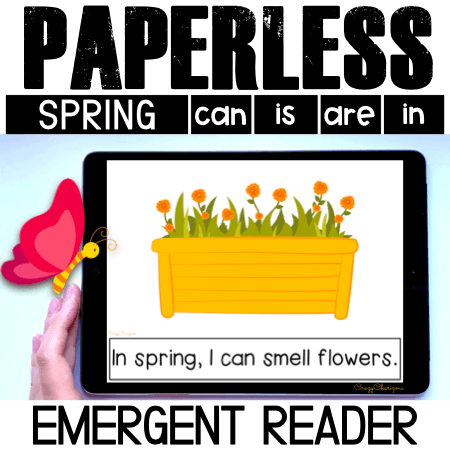 Looking for an engaging emergent reader for preschool and kindergarten? Want to introduce spring to kids? Read with this sight word reader! Use these spring activities for Google Classroom or print and read! Great as a guided reader or for individual practice.