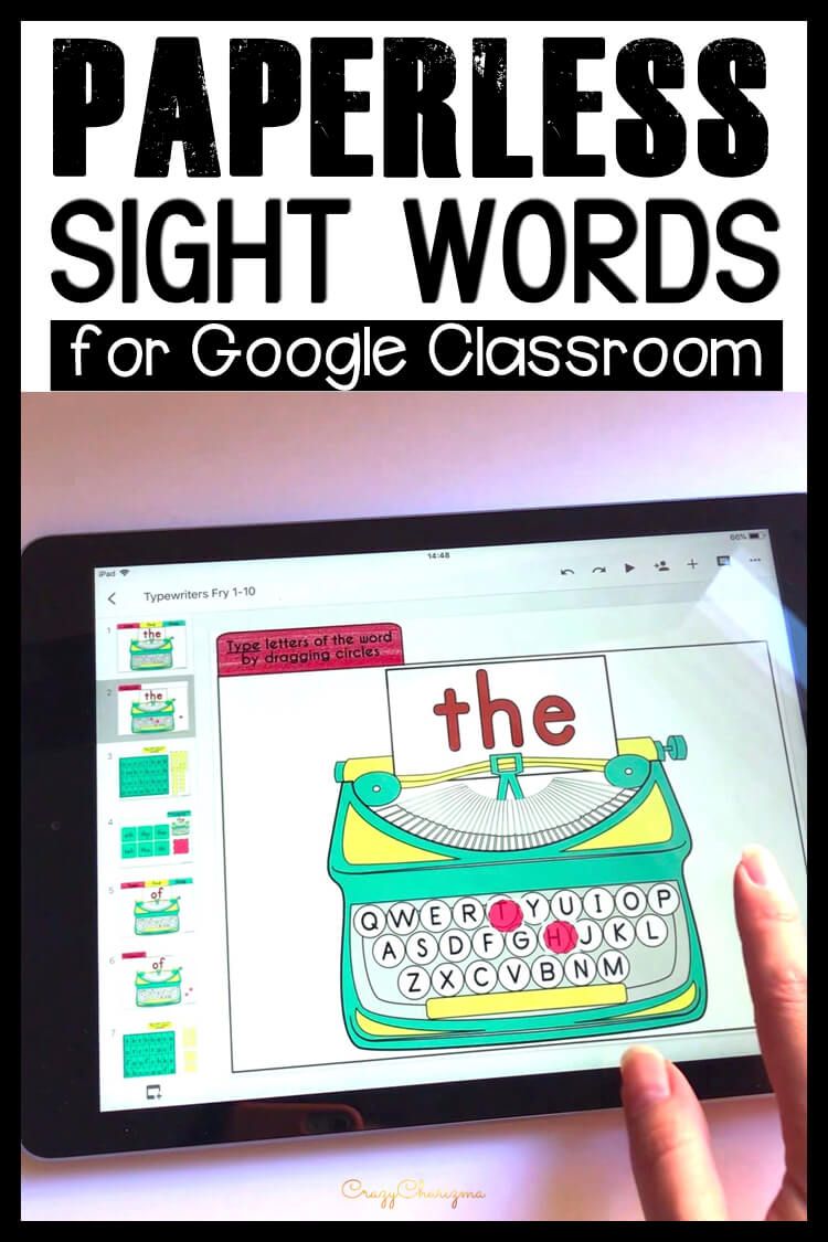 Google Classroom Activities for Kindergarten: Looking for Word Work activities? Need to practice sight words, word families and phonics? Use these reading activities for Google Classroom™. Perfect for guided reading groups, literacy centers and 1:1 work.