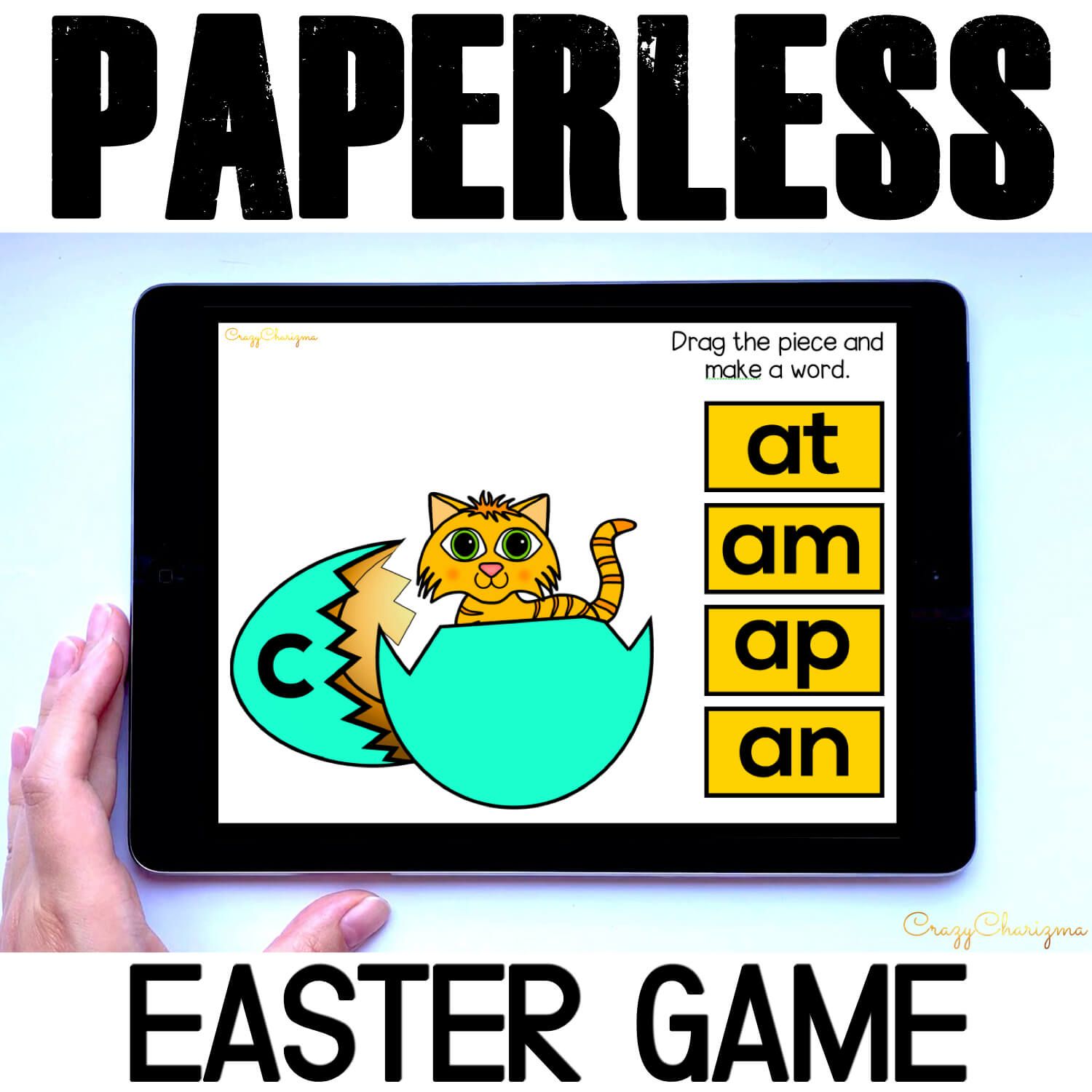 Need engaging Easter activities for kindergarten? Have fun practicing word families and let kids engage with building CVC words. This paperless set is perfect for Google Classroom and Google Slides.