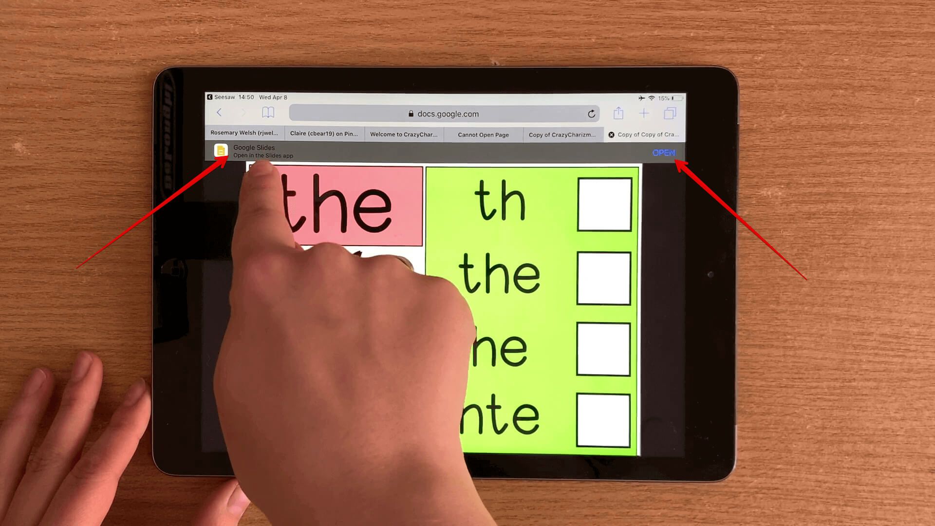 Many teachers have asked me how to add Google Slides to Seesaw so that moveable pieces could work. Here is the way!