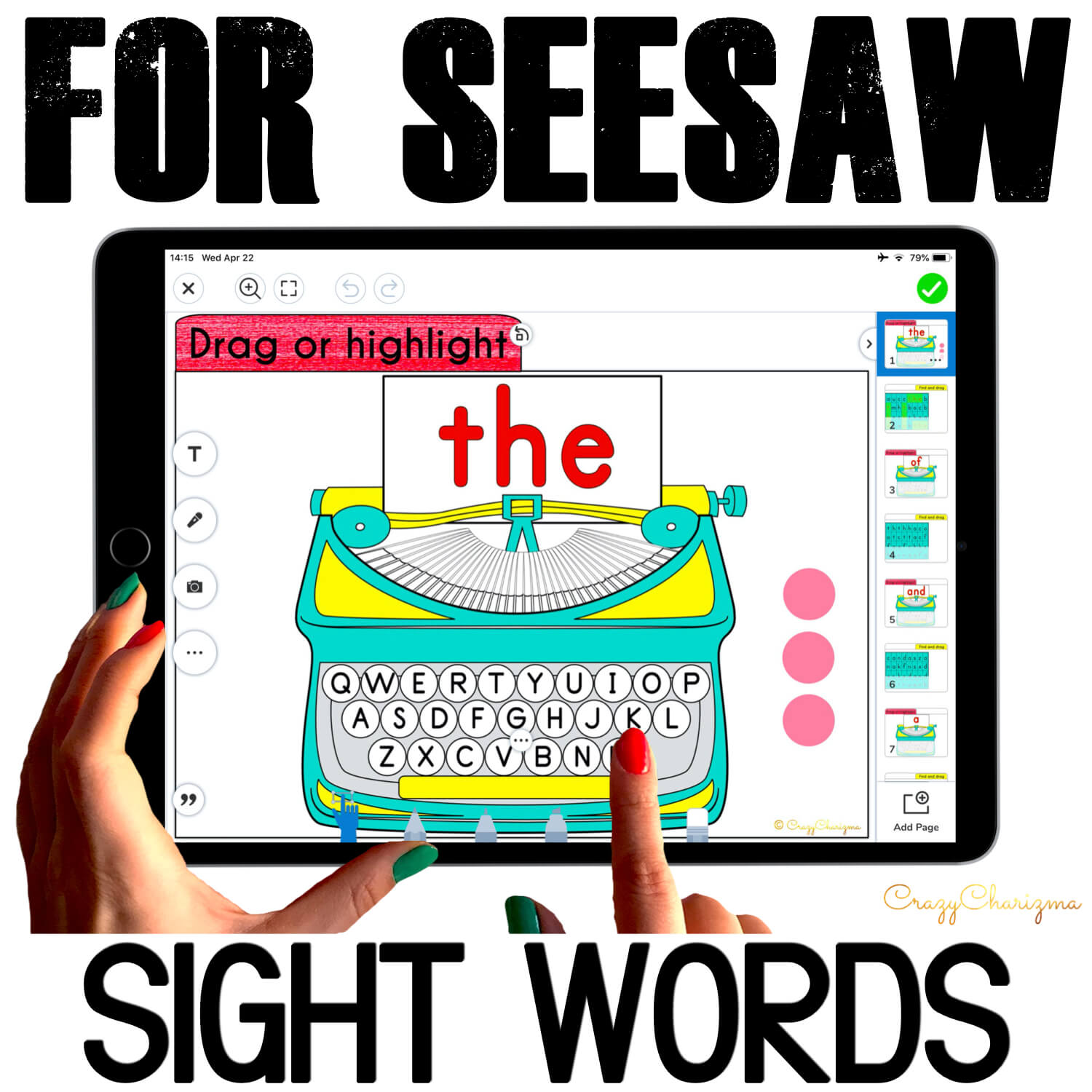 Need fun activities to use in Seesaw? Looking for engaging practice for distance learning? Try paperless sight word practice with typewriters. Perfect for prek, kindergarten, first and second grade!
