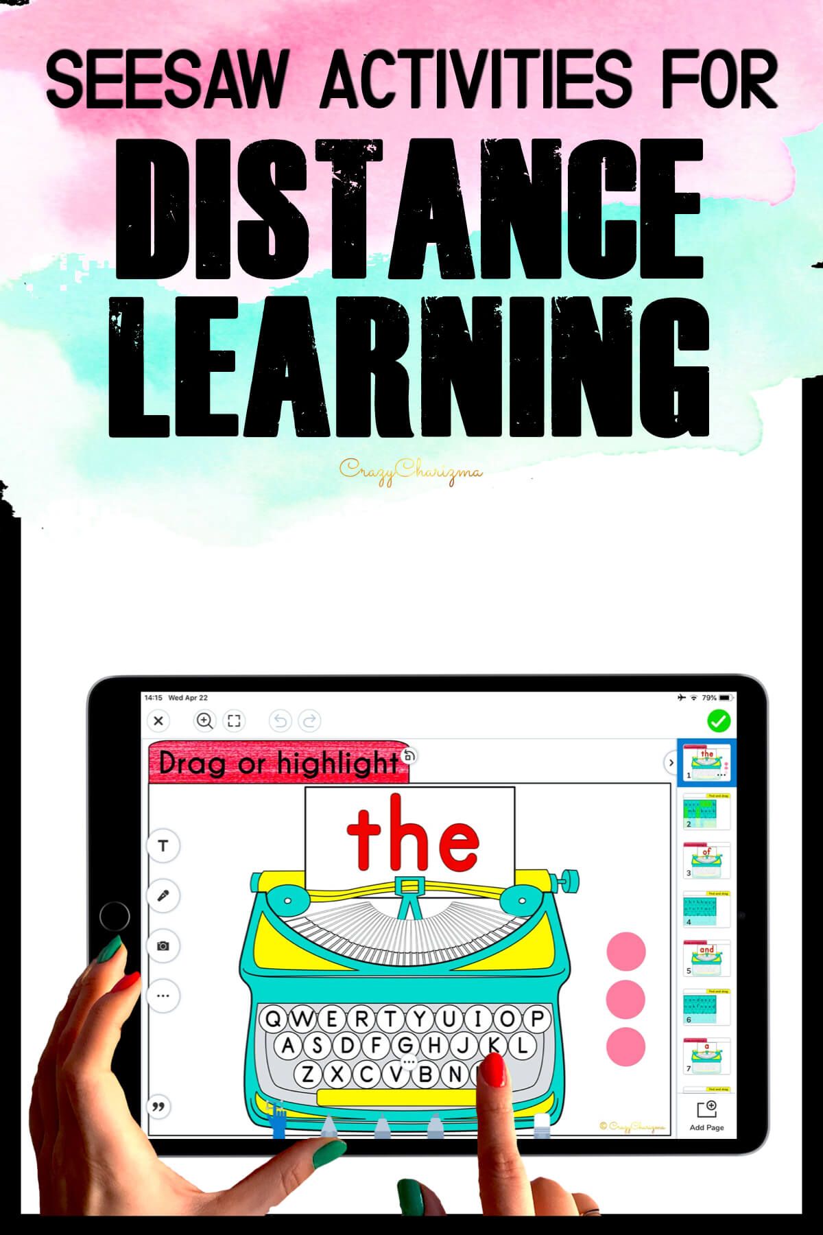 Need fun activities to use in Seesaw? Looking for engaging practice for distance learning? Try paperless sight word practice with typewriters. Perfect for prek, kindergarten, first and second grade!