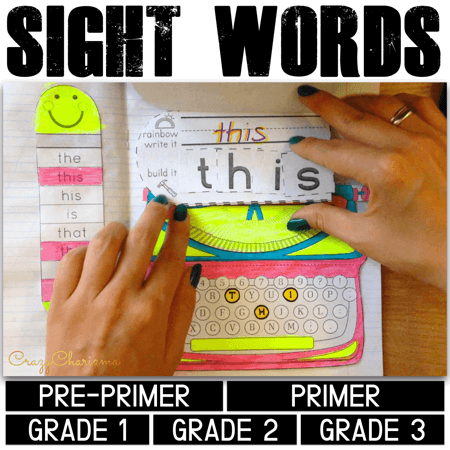 How do you teach sight words to kindergarten kids? You use interactive notebooks of course! See them in action and download for free to try yourself!