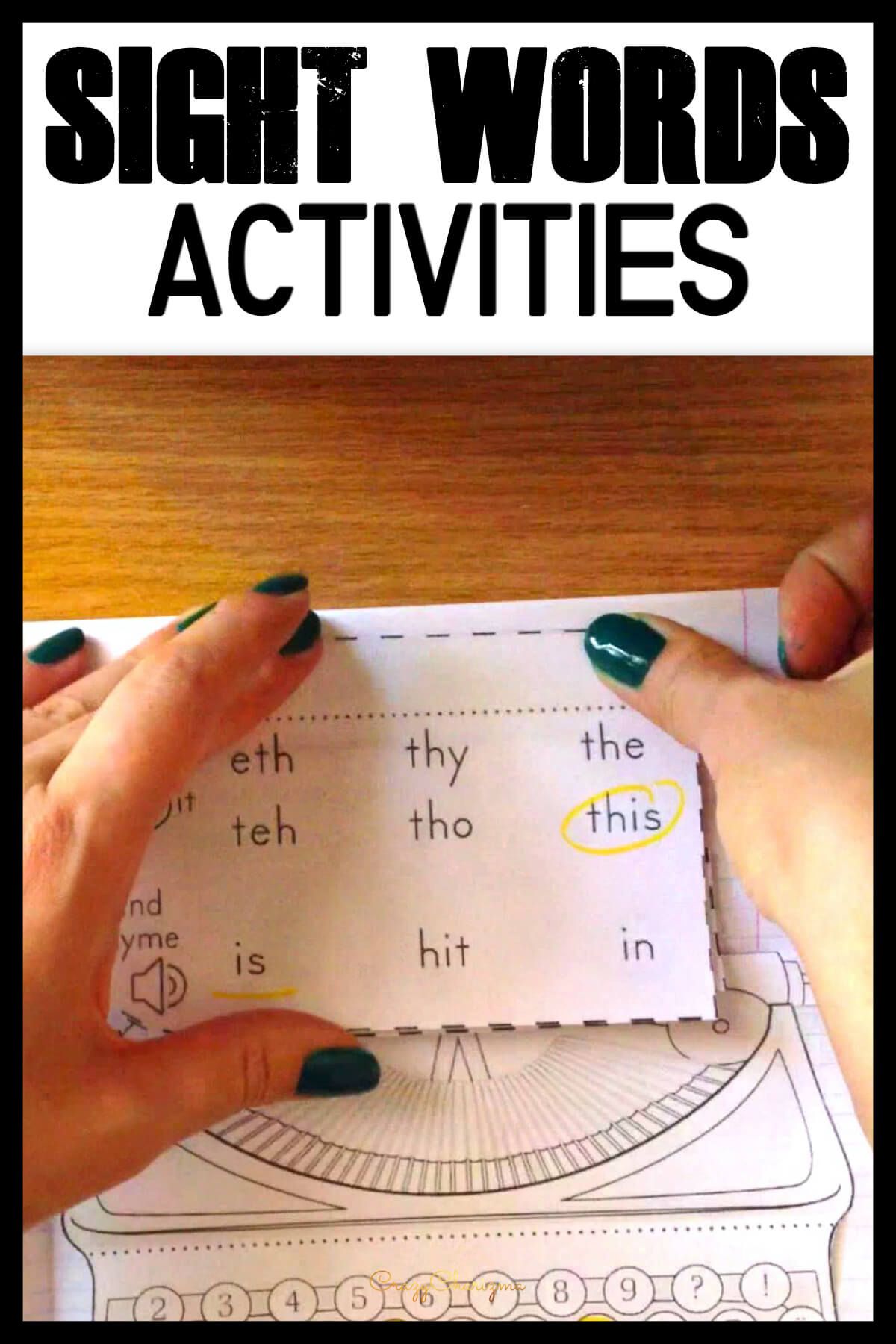 How do you teach sight words to kindergarten kids? You use interactive notebooks of course! See them in action and download for free to try yourself!