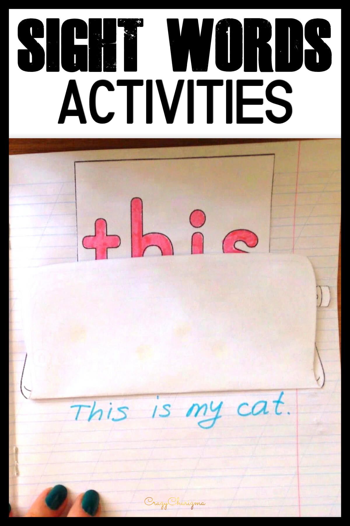 How do you teach sight words to kindergarten kids? You use interactive notebooks of course! See them in action and download for free to try yourself!