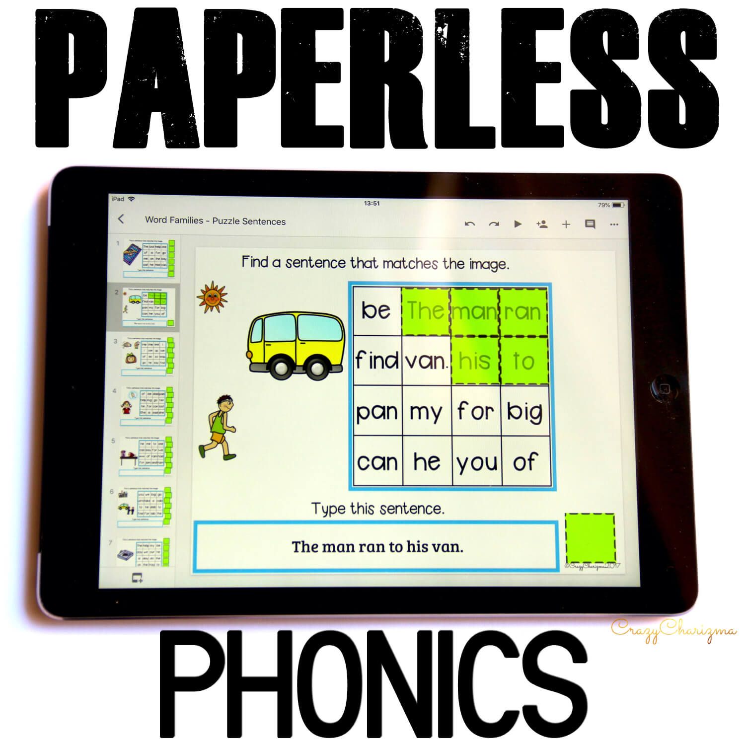 Google Classroom Activities for Kindergarten | Phonics Sentences | Puzzles